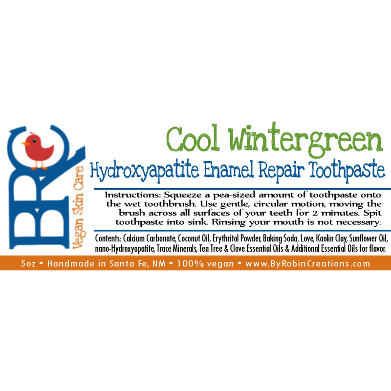 By Robin Creations Enamel Repair Remineralizing Toothpaste with Hydroxyapatite Toothpaste White Smoke 1 Tube / Fresh Peppermint,1 Tube / Cool Wintergreen,1 Tube / Spicy Cinnamon,3 Tubes / Fresh Peppermint,3 Tubes / Cool Wintergreen,3 Tubes / Spicy Cinnamon