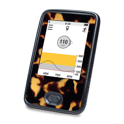 Peelz Tortoise Shell DEXCOM G6 Touchscreen Receiver Peelz/Stickers White Smoke