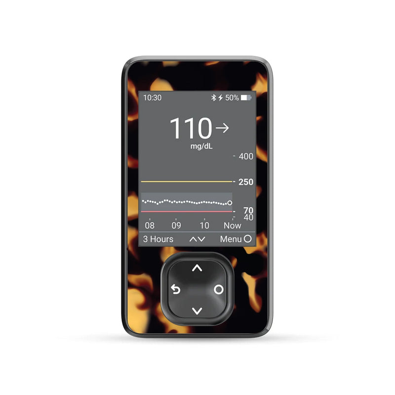 Peelz Tortoise Shell DEXCOM G7 and Stelo and G6 Touchscreen Receiver Sticker Peelz/Stickers Dim Gray