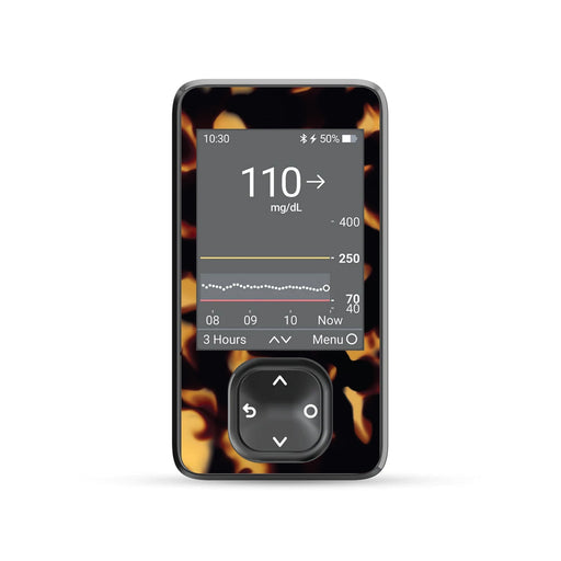 Peelz Tortoise Shell DEXCOM G7 and Stelo and G6 Touchscreen Receiver Sticker Peelz/Stickers Dim Gray