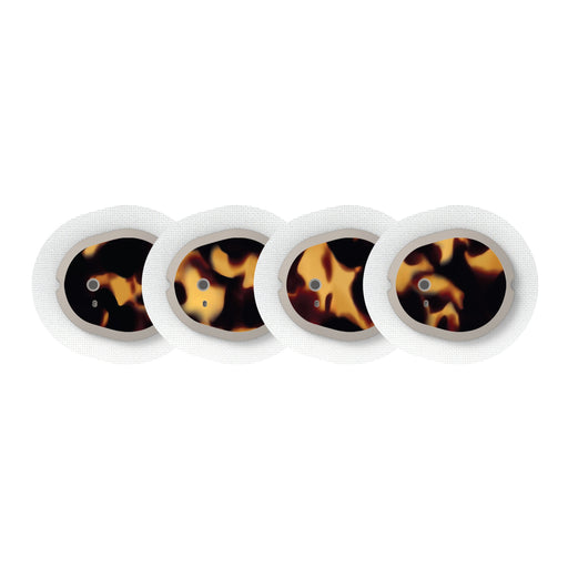 Peelz Tortoise Shell Sticker Designed for the DEXCOM G7 and Stelo Transmitter Peelz/Stickers White Smoke 4-pack (Set of 4 Stickers)