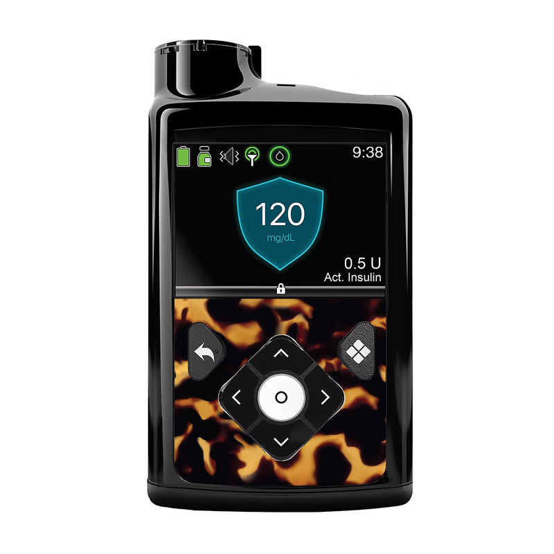 Peelz Tortoise Shell Sticker for Medtronic MiniMed 770G & 780G Peelz/Stickers Black Front Peelz