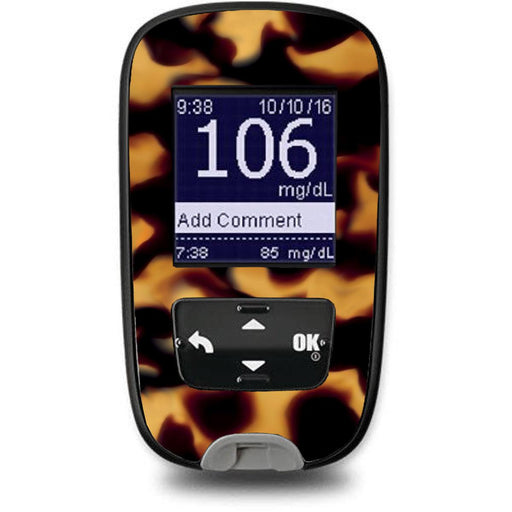 Peelz Tortoise Shell Sticker for the Accu-Chek Guide Glucometer Peelz/Stickers Black