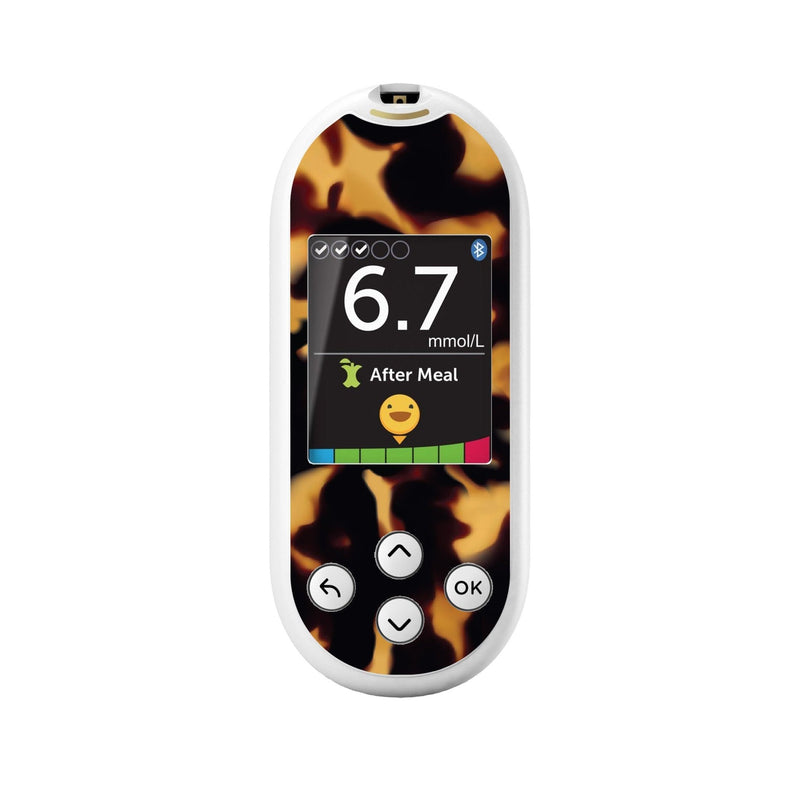 Peelz Tortoise Shell for OneTouch Verio Reflect Glucometer Peelz/Stickers Black