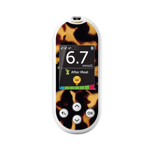 Peelz Tortoise Shell for OneTouch Verio Reflect Glucometer Peelz/Stickers Black
