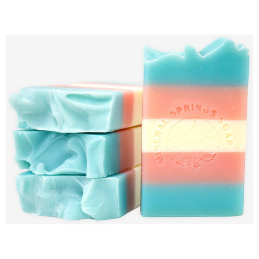 Mineral Springs Soap Trans Pride Frosted Lavender & Sage Handcrafted Soap Antique White