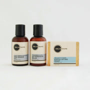 Heliotrope San Francisco Shaving Travel Sampler Box / Kit Antique White