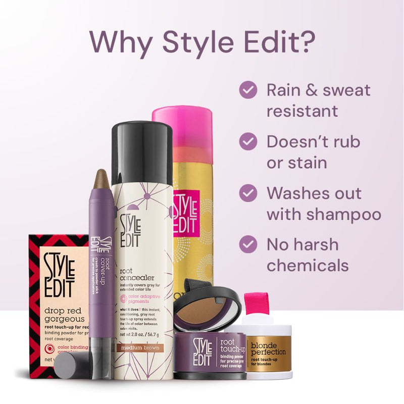 Style Edit Travel Size Root Concealer Spray Spray White Smoke Black,Dark Brown,Medium Brown,Light Brown,Auburn