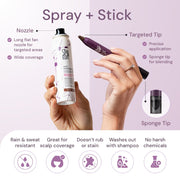 Style Edit Travel Size Concealer Spray and Cover Up Stick Duo White Smoke Black,Dark Brown,Medium Brown,Light Brown