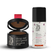 Style Edit Drop Red Gorgeous Root Touch Up Powder and Travel Size Spray Duo Gift Set White Smoke Dark Red
