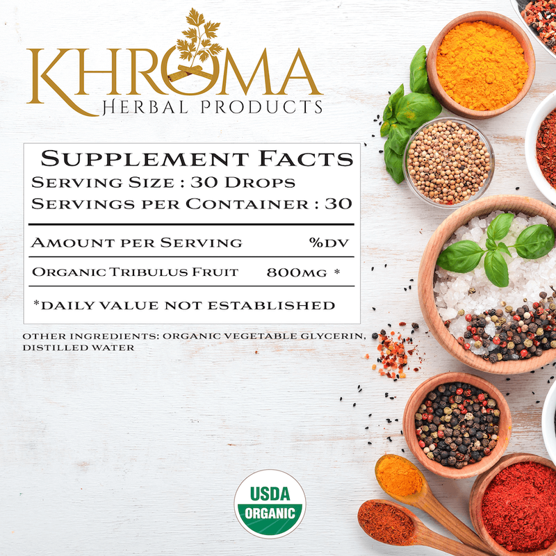 Khroma Herbal Products Organic Tribulus Supplements Beige