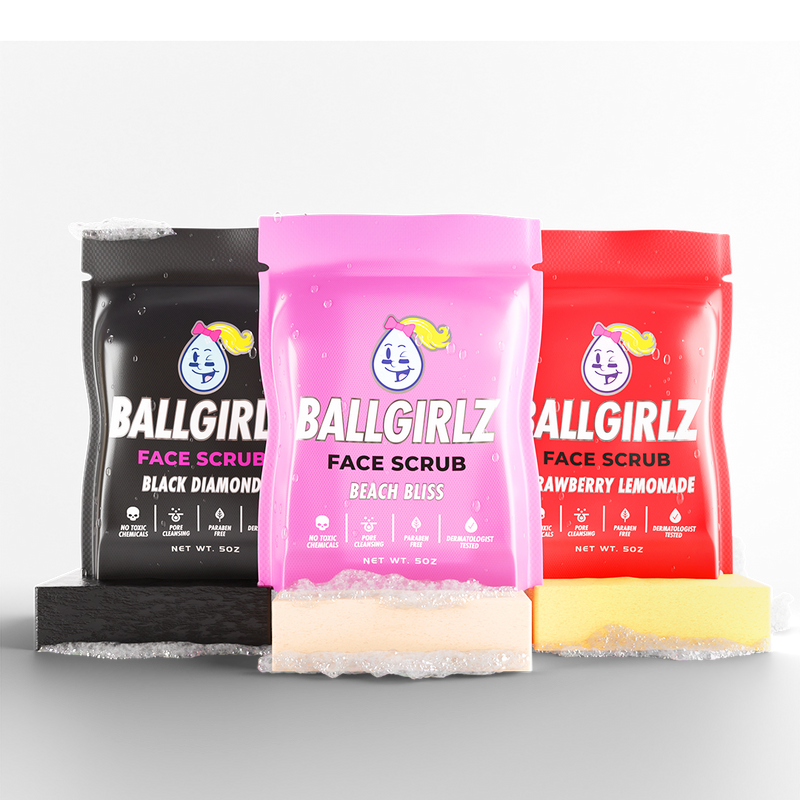 BALLBOYZ Ballgirlz Face Scrub 3 Pack Black