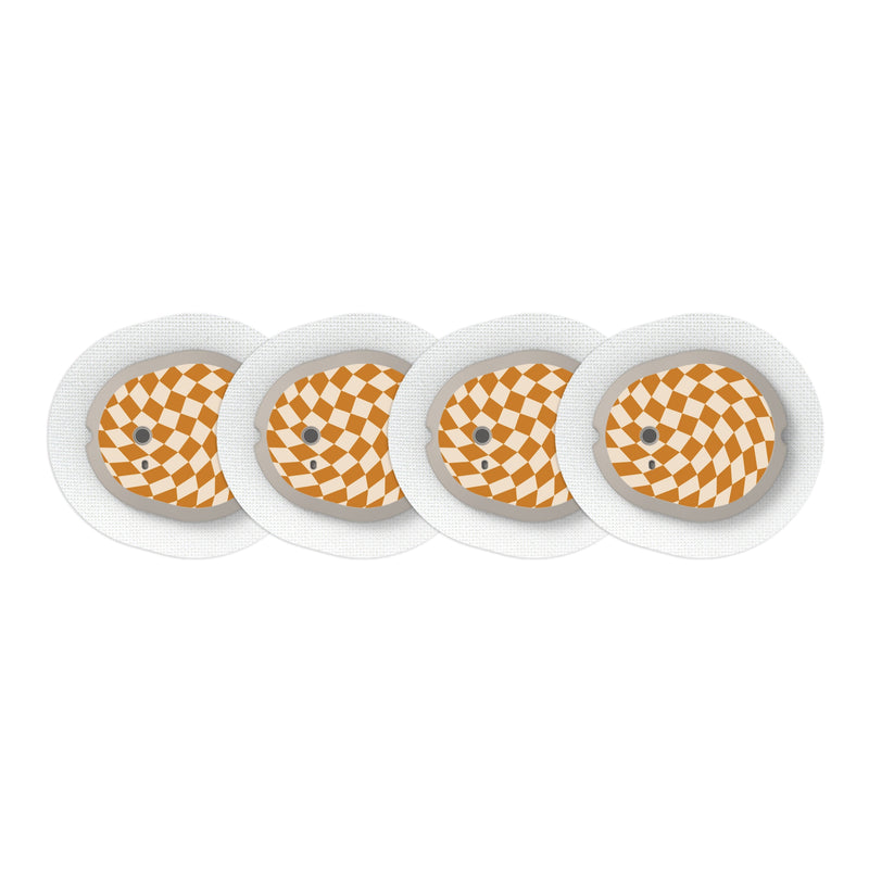 Peelz Trippy Retro Sticker Designed for the DEXCOM G7 and Stelo Transmitter Peelz/Stickers White Smoke 4-pack (Set of 4 Stickers)