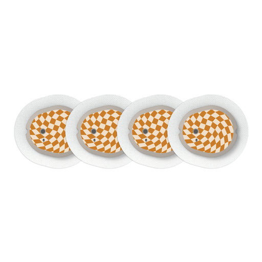 Peelz Trippy Retro Sticker Designed for the DEXCOM G7 and Stelo Transmitter Peelz/Stickers White Smoke 4-pack (Set of 4 Stickers)