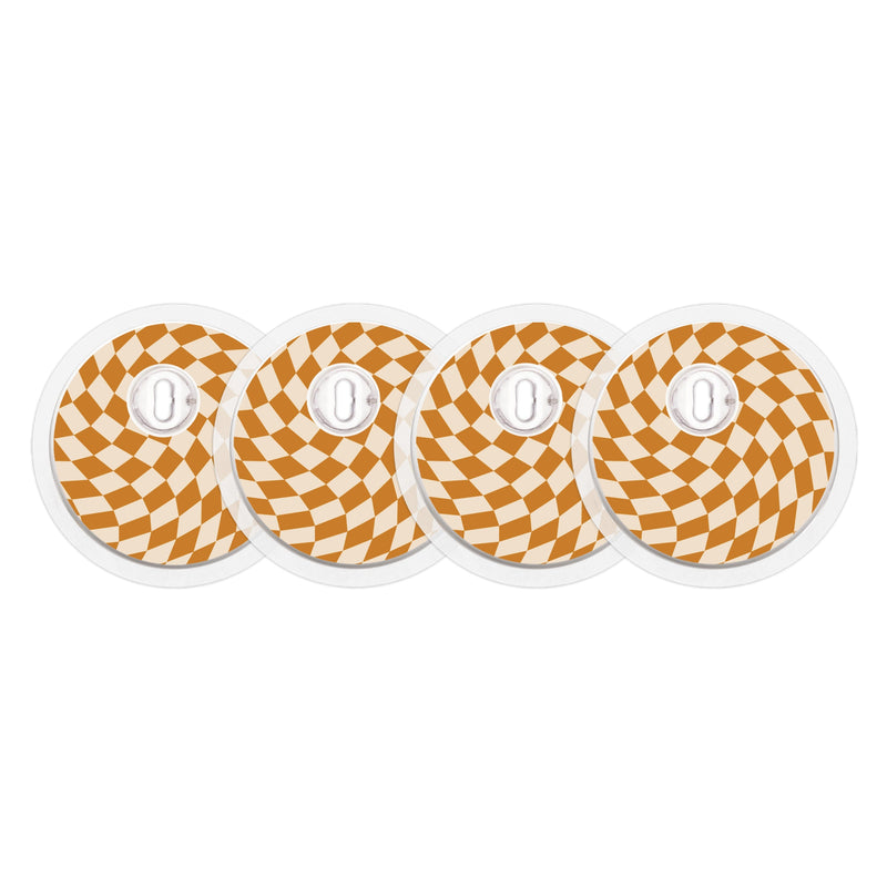 Peelz Trippy Retro Sticker Designed for the FreeStyle Libre 3 Plus & Lingo  Sensor Peelz/Stickers White Smoke 4-pack (Set of 4 Stickers)