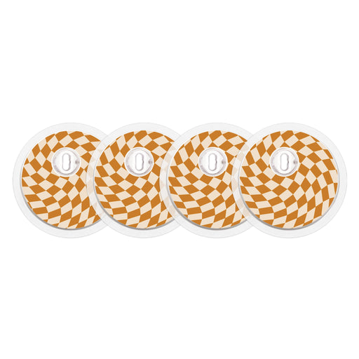 Peelz Trippy Retro Sticker Designed for the FreeStyle Libre 3 Plus & Lingo  Sensor Peelz/Stickers White Smoke 4-pack (Set of 4 Stickers)