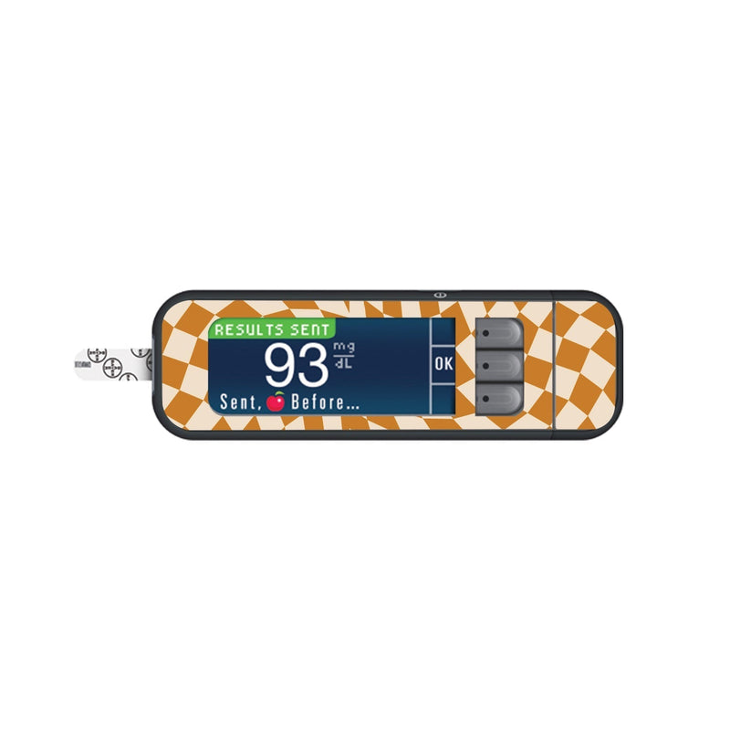 Peelz Trippy Retro for Bayer Contour Next Glucometer Peelz/Stickers White Smoke