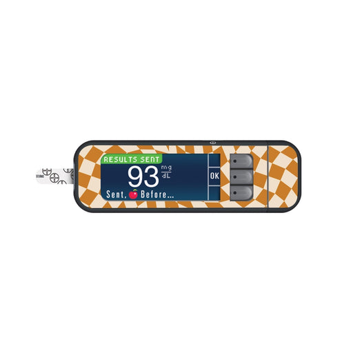 Peelz Trippy Retro for Bayer Contour Next Glucometer Peelz/Stickers White Smoke