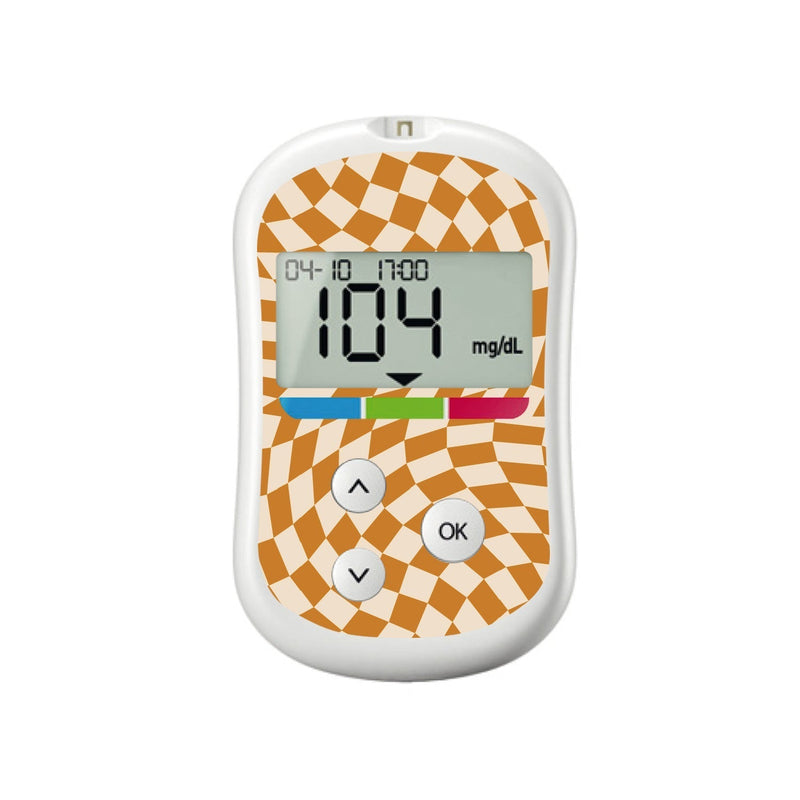Peelz Trippy Retro for OneTouch Verio Flex Glucometer Peelz/Stickers White Smoke