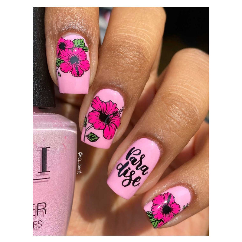 UberChic Beauty Tropic Like It's Hot Stamping Plate Rosy Brown
