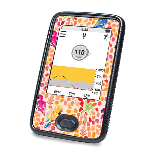 Peelz Tropical Watercolor DEXCOM G6 Touchscreen Receiver Peelz/Stickers White Smoke