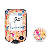 Peelz Tropical Watercolor Freestyle Libre 2 Peelz/Stickers White Smoke Receiver + Sensor