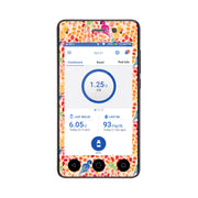 Peelz Tropical Watercolor Sticker for Omnipod DASH® PDM – Pump Peelz Peelz/Stickers White Smoke Whole System Peelz (front + case),Front Peelz