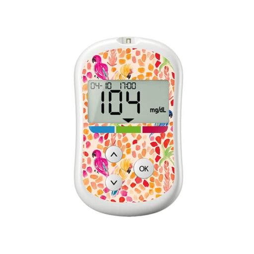 Peelz Tropical Watercolor for OneTouch Verio Flex Glucometer Peelz/Stickers White Smoke