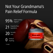 Battle Balm® Battle Balm® - Extra Strength All Natural & Organic Pain Relief Cream Topical analgesic, pain relief ointment, muscle rub Black 0.45 oz.,1.9 oz.,4.25 oz.,8.5 oz.