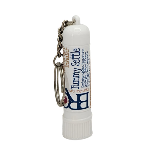 By Robin Creations Tummy Settle Aromatherapy Inhaler Aromatherapy White Smoke Plastic - with a keychain