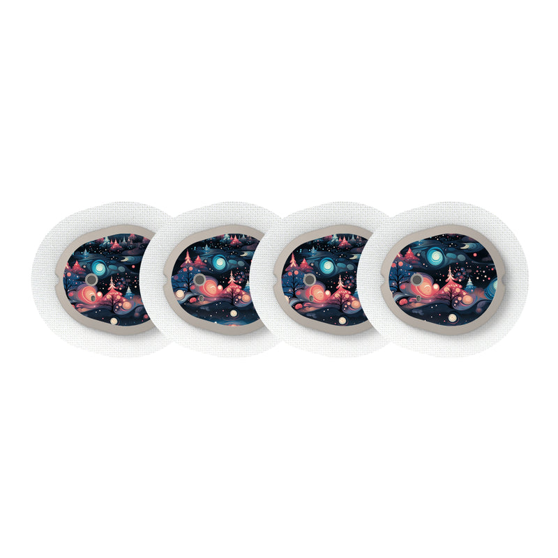 Peelz Tundra Sticker Designed for the DEXCOM G7 and Stelo Transmitter Peelz/Stickers White Smoke 4-pack (Set of 4 Stickers)