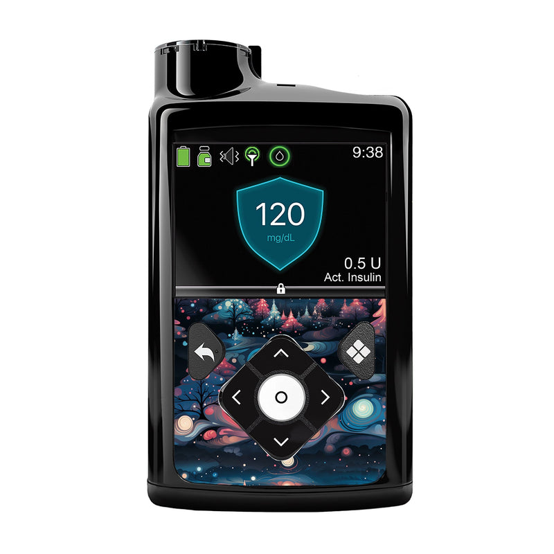 Peelz Tundra Sticker for Medtronic MiniMed 770G & 780G Peelz/Stickers Black Whole System Peelz (front back + clip)