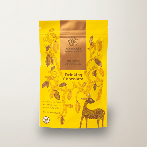 Elements Truffles Turmeric Hot Chocolate Hot Chocolates Light Gray 1 Bag (12 Servings),2 Bags (24 Servings)