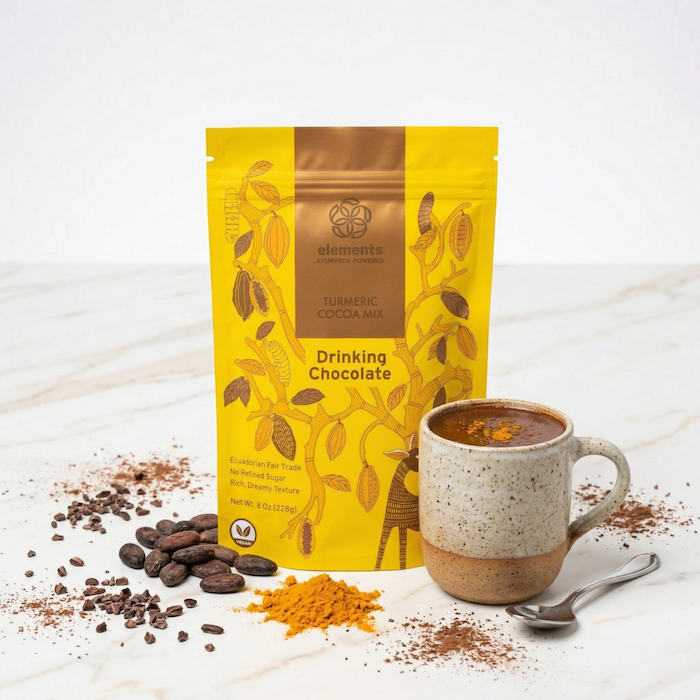 Elements Truffles Turmeric Hot Chocolate Hot Chocolates Lavender 1 Bag (12 Servings),2 Bags (24 Servings)