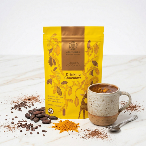 Elements Truffles Turmeric Hot Chocolate Hot Chocolates Lavender 1 Bag (12 Servings),2 Bags (24 Servings)