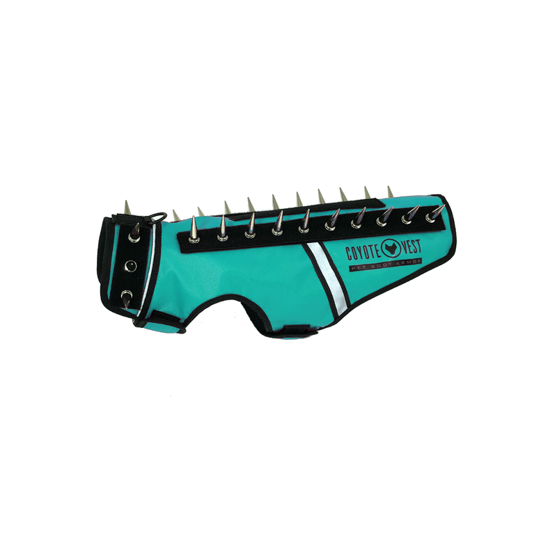 CoyoteVest SpikeVest for Cats Vest White Smoke Extra Small / Turquoise