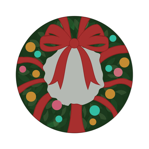 Peelz CF Holiday Wreath twiist™ Automated Insulin Delivery System Stickers - Pump Peelz Peelz/Stickers White Smoke