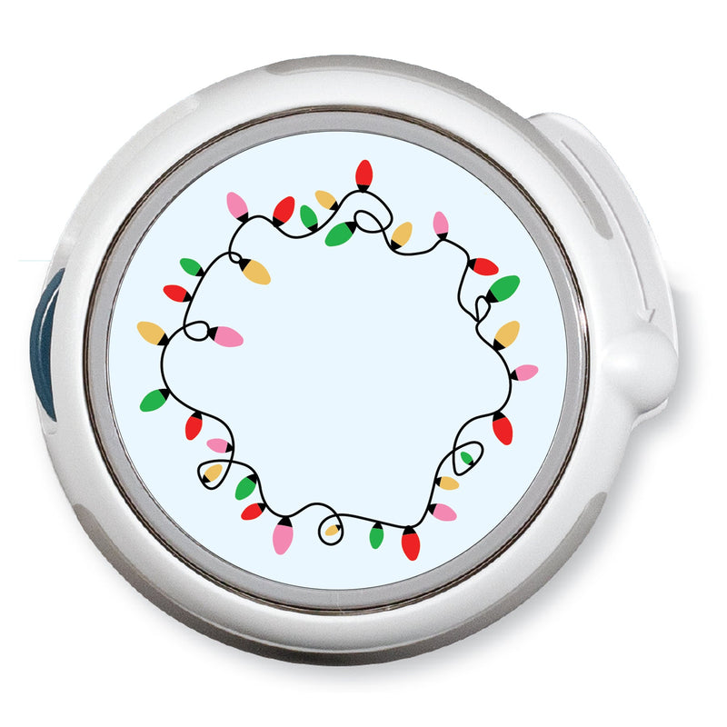 Peelz CF Holiday Lights twiist™ Automated Insulin Delivery System Stickers - Pump Peelz Peelz/Stickers White Smoke