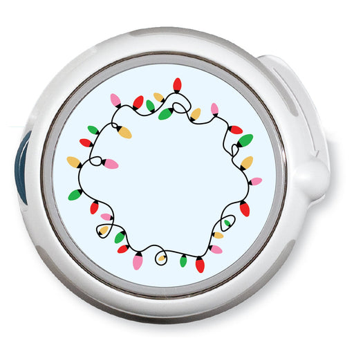 Peelz CF Holiday Lights twiist™ Automated Insulin Delivery System Stickers - Pump Peelz Peelz/Stickers White Smoke