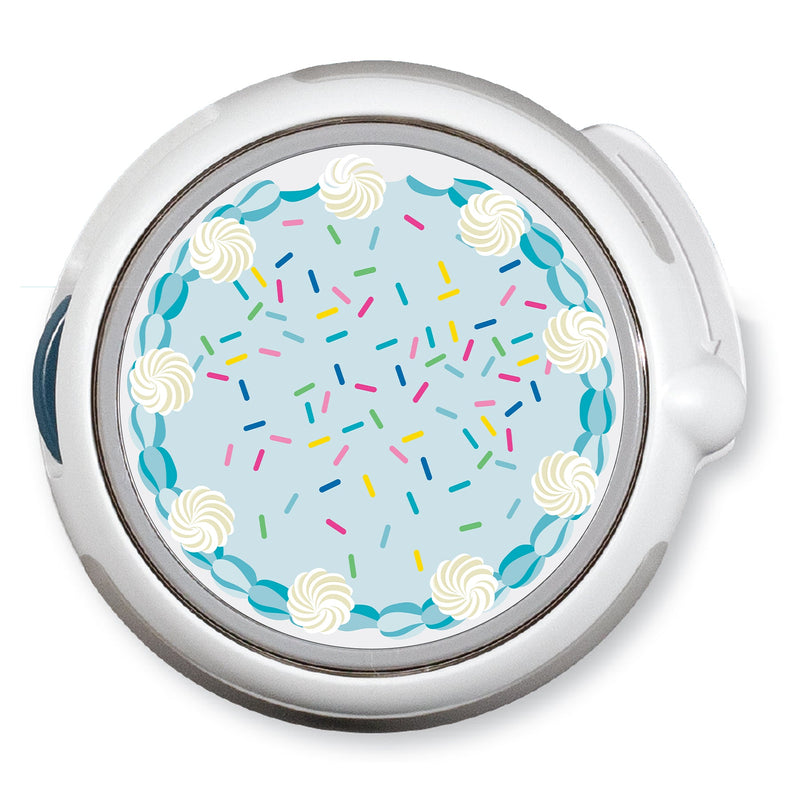 Peelz CF Birthday Cake twiist™ Automated Insulin Delivery System Stickers - Pump Peelz Peelz/Stickers White Smoke