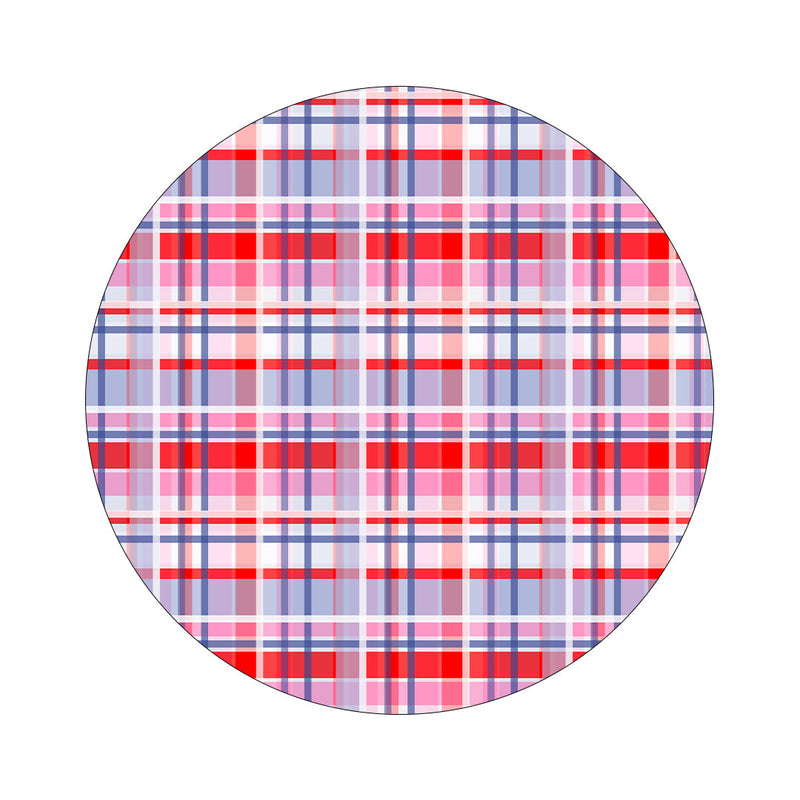 Peelz Party Plaid twiist™ Automated Insulin Delivery System Stickers - Pump Peelz Peelz/Stickers White Smoke