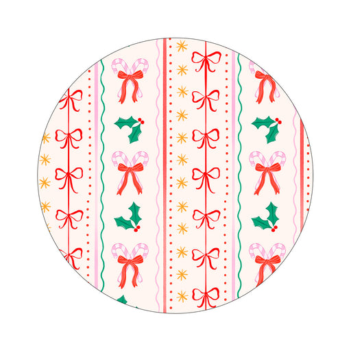 Peelz Holly Jolly Ribbon twiist™ Automated Insulin Delivery System Stickers - Pump Peelz Peelz/Stickers White Smoke