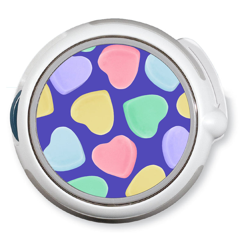 Peelz Candy Hearts twiist™ Automated Insulin Delivery System Stickers - Pump Peelz Peelz/Stickers White Smoke