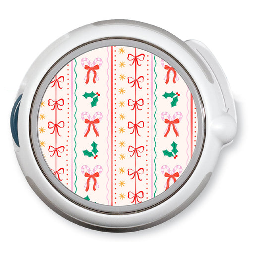 Peelz Holly Jolly Ribbon twiist™ Automated Insulin Delivery System Stickers - Pump Peelz Peelz/Stickers White Smoke