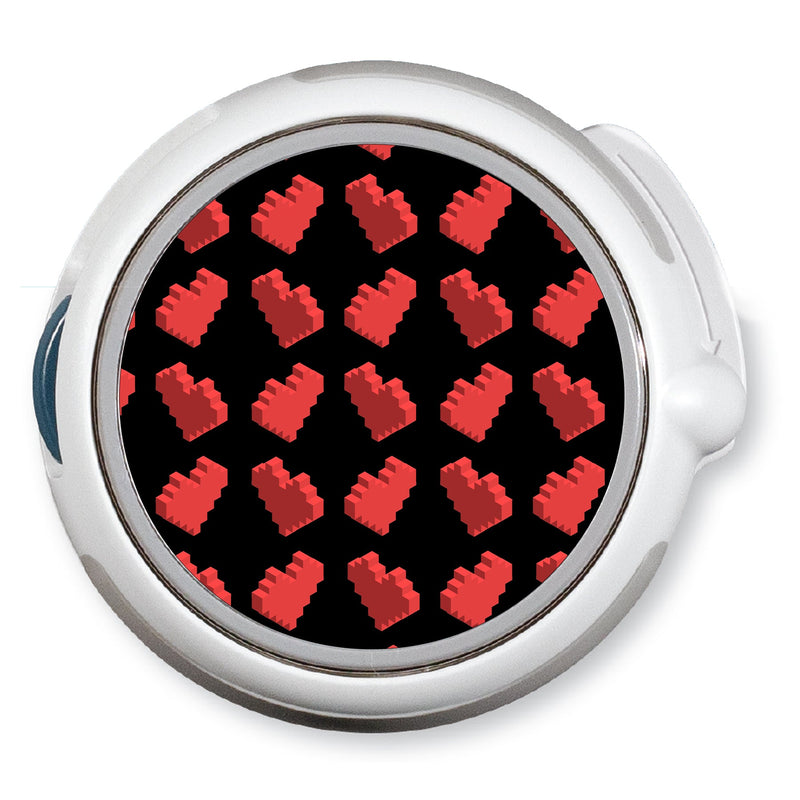 Peelz Pixel Hearts twiist™ Automated Insulin Delivery System Stickers - Pump Peelz Peelz/Stickers White Smoke