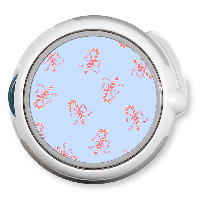 Peelz Candy Cane Lane twiist™ Automated Insulin Delivery System Stickers - Pump Peelz Peelz/Stickers White Smoke