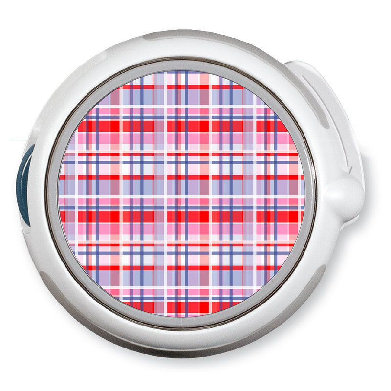 Peelz Party Plaid twiist™ Automated Insulin Delivery System Stickers - Pump Peelz Peelz/Stickers White Smoke