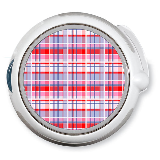 Peelz Party Plaid twiist™ Automated Insulin Delivery System Stickers - Pump Peelz Peelz/Stickers White Smoke