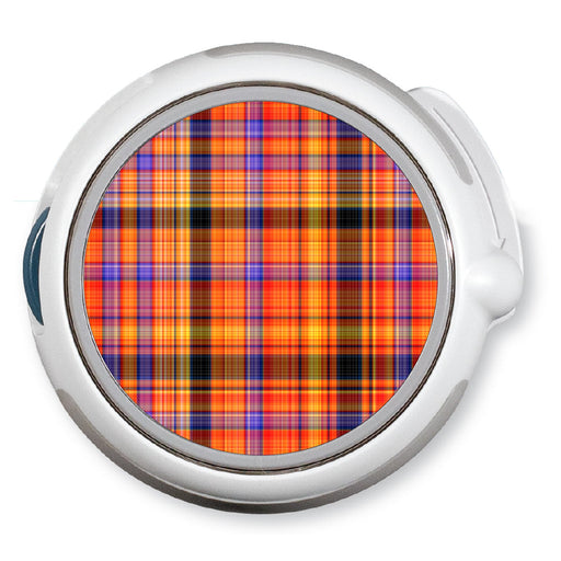 Peelz Pumpkin Plaid twiist™ Automated Insulin Delivery System Stickers - Pump Peelz Peelz/Stickers White Smoke