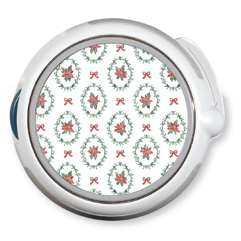 Peelz Poinsettia Parade twiist™ Automated Insulin Delivery System Stickers - Pump Peelz Peelz/Stickers White Smoke